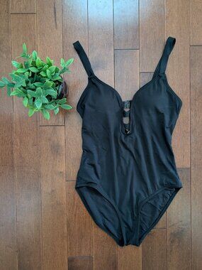 NIP TUCK SWIM LATTUCE DETAIL Y2K VINTAGE SWIMSUIT